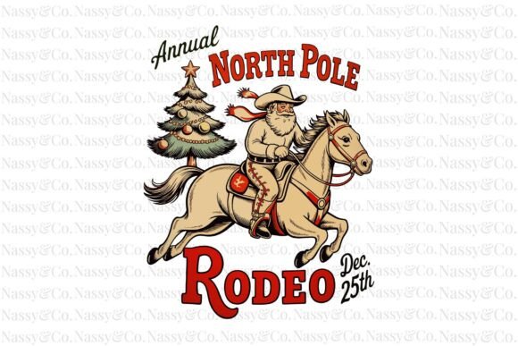 Download Annual North Pole Rodeo Santa Xmas PNG - Annual Collection