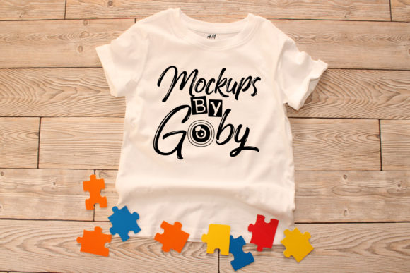 Download Kids White T Shirt,Puzzle Pieces, Mockup - Mockup Collection