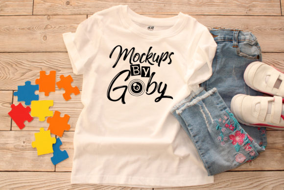 Download Baby Girl White Tshirt Mockup, Puzzle - Mockup Collection