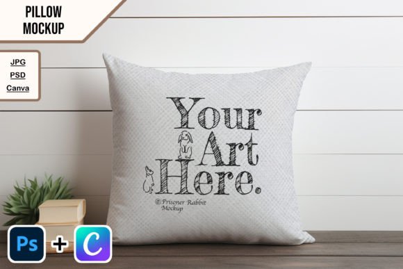 Download Canva Pillow Mockup Easy Drag and Drop - Mockup Collection