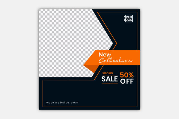 Download Orange and Back Social Media Post - Orange Collection