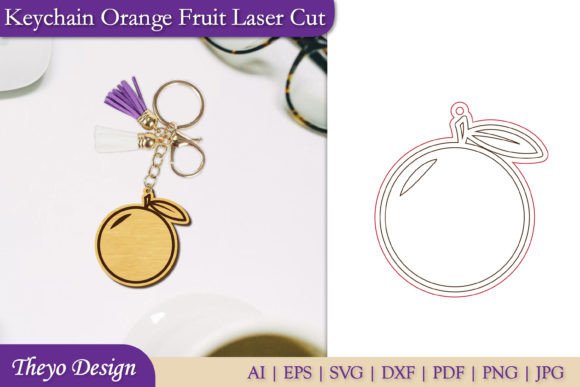 Download Keychain Orange Fruit Lasercut - Orange Collection