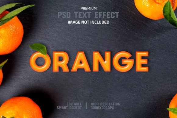 Download Editable Orange Text Effect Template - Orange Collection