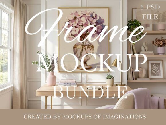 Download 5 Bright Pastel Aesthetic Frame Mockups - Mockup Collection