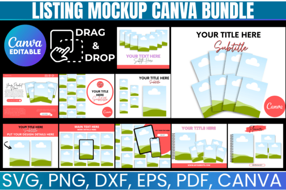 Download Listing Mockup Canva Bundle Template - Mockup Collection