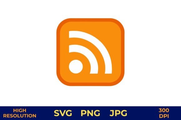 Download RSS Feed Symbol in Orange Vector Art - Orange Collection