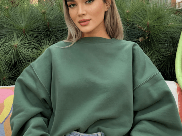 Download Green Crewneck Mockup Urban Streetwear - Mockup Collection