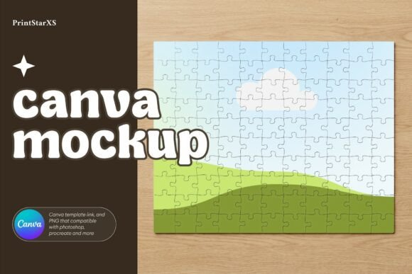 Download Puzzle 110pcs Mockup PNG Canva Mockup - Mockup Collection