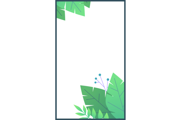 Download Green Leaves Frame. Promo Media Post Tem - Promo Collection