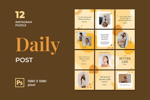 Download Orange Daily Post Instagram Puzzle - Orange Collection